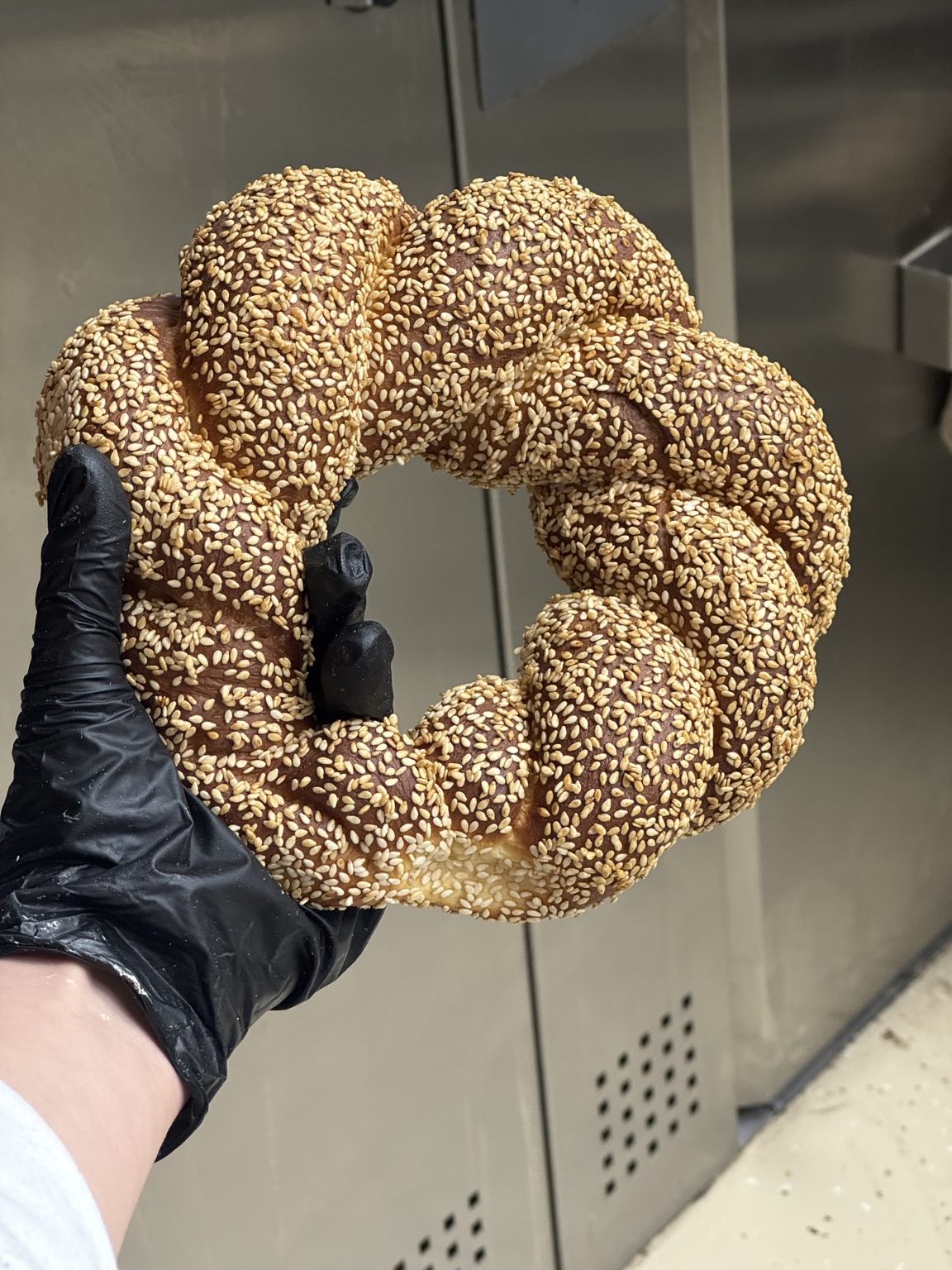 Sesame-covered simit